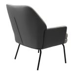 Πολυθρόνα Kieran pakoworld ύφασμα γκρι- πόδι μαύρο 77x69x82.5εκ - Image 2
