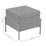 Σκαμπό-μπαούλο Panton pakoworld φυστικί-χρυσό 40x40x36.5εκ - Image 4