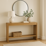 Κονσόλα Focused pakoworld MDF φυσικό 120x35x74εκ - Image 2