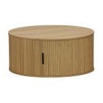 Τραπέζι σαλονιού Scandi pakoworld MDF σε φυσική απόχρωση Φ80x35.5εκ
