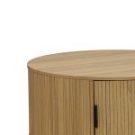 Τραπέζι σαλονιού Scandi pakoworld MDF σε φυσική απόχρωση Φ80x35.5εκ - Image 3