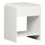 Κομοδίνο Lemperto pakoworld MDF σε λευκή απόχρωση 40x40x53εκ