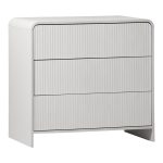 Συρταριέρα Zeplen pakoworld MDF σε λευκή απόχρωση 80x40x75εκ
