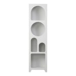 Βιβλιοθήκη Emersi pakoworld mdf σε λευκή απόχρωση 48x35x180εκ - Image 2