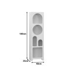Βιβλιοθήκη Emersi pakoworld mdf σε λευκή απόχρωση 48x35x180εκ - Image 6