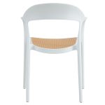 Πολυθρόνα Ember στοιβαζόμενη pakoworld με UV protection PP μπεζ- λευκό 52.5x56.5x81εκ. - Image 2