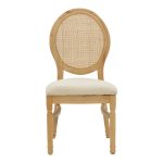 Καρέκλα Canco pakoworld φυσικό rubberwood-φυσικό rattan 50x53x98εκ - Image 4