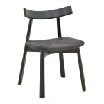 Καρέκλα Clareta pakoworld rubberwood-σχοινί σε μαύρη απόχρωση 53x55x79εκ