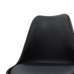 Καρέκλα Gaston pakoworld PP-PU μαύρο-φυσικό πόδι 48x55x83εκ - Image 6