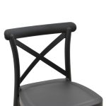 Σκαμπό μπαρ Crossie pakoworld pp μαύρο 44x44x113εκ - Image 5