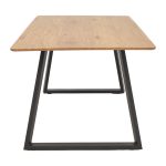 Τραπέζι Winor pakoworld φυσικό mdf-πόδι μαύρο μεταλλικό 140x80x75εκ - Image 3