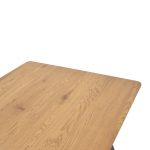 Τραπέζι Winor pakoworld φυσικό mdf-πόδι μαύρο μεταλλικό 140x80x75εκ - Image 4
