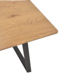 Τραπέζι Winor pakoworld φυσικό mdf-πόδι μαύρο μεταλλικό 140x80x75εκ - Image 5
