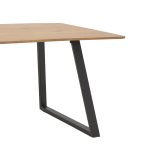 Τραπέζι Winor pakoworld φυσικό mdf-πόδι μαύρο μεταλλικό 140x80x75εκ - Image 6