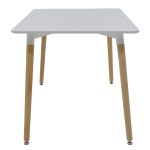 Τραπέζι Natali pakoworld MDF λευκό-πόδια φυσικό 120x80x76εκ - Image 2