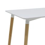 Τραπέζι Natali pakoworld MDF λευκό-πόδια φυσικό 120x80x76εκ - Image 4