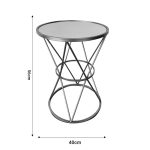 Βοηθητικό τραπέζι σαλονιού Vogarton Inart χρυσό 40x40x56εκ - Image 2