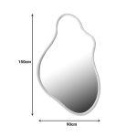 Καθρέπτης Decorde Inart ξύλο σε λευκή απόχρωση 90x3.5x150εκ - Image 2