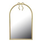 Καθρέπτης Frensia Inart μέταλλο σε χρυσή απόχρωση 58x3x93εκ