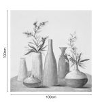 Πίνακας σε καμβά Vase 3D Inart 100x3x100εκ - Image 2