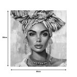 Πίνακας σε καμβά Turban Ι 3D Inart 80x3x80εκ - Image 2