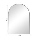 Καθρέπτης Mirrory Inart ασημί αλουμίνιο 50x2.5x80εκ - Image 2