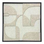 Πίνακας με πλαίσιο Jeire Inart λευκό 62x2.5x62εκ
