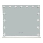 Καθρέπτης Led Hollywood Inart μέταλλο λευκό 60x12x52.3εκ