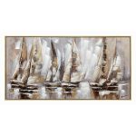 Πίνακας σε καμβά Yelkan Ι Inart με πλαίσιο 120x3.5x60εκ