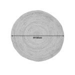 Χαλί Solon Inart μπεζ γιούτα  Φ150x1εκ - Image 2