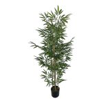 Διακοσμητικό φυτό Bamboo σε γλάστρα Inart πράσινο pp Υ150εκ