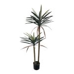 Διακοσμητικό φυτό Dracaena palm σε γλάστρα Inart πράσινο pp Υ125εκ