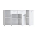 Μπουφές Drepen pakoworld μελαμίνη σε λευκό χρώμα 162.3x34.2x81.7εκ - Image 5