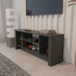 Έπιπλο τηλεόρασης Seref pakoworld σε ανθρακί απόχρωση 120x30x47εκ - Image 4