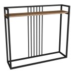 Κονσόλα Convida pakoworld oak με μαύρο μεταλλικό σκελετό 100x25x90εκ