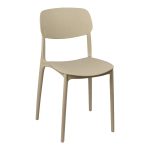Καρέκλα Berdian pakoworld στοιβαζόμενη pp σε cappuccino απόχρωση 38x49x79εκ