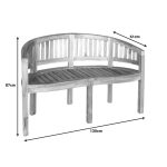 Καναπές διθέσιος Coren pakoworld φυσικό teak ξύλο 130x61x87εκ - Image 6
