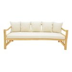 Καναπές Roziana pakoworld φυσικό teak ξύλο 210x100x80εκ - Image 2
