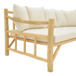 Καναπές Roziana pakoworld φυσικό teak ξύλο 210x100x80εκ - Image 5