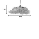 Φωτιστικό οροφής Borobe Inart sisal σε φυσικό χρώμα Φ60x35εκ - Image 3