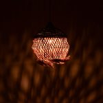 Φωτιστικό οροφής Fiorine Inart abaca σε φυσικό χρώμα Φ55x70εκ - Image 2