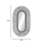 Καθρέπτης Nabore Inart abaca σε φυσικό χρώμα 55x4x96εκ - Image 2