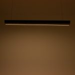 Φωτιστικό οροφής Rafmole pakoworld led μαύρο μέταλλο-ξύλο 120x7.5εκ - Image 2