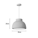 Φωτιστικό οροφής Jenila pakoworld E27 ps λευκό Φ30x20εκ - Image 3