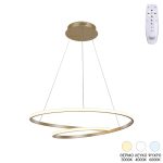 Φωτιστικό οροφής Rexon pakoworld led μέταλλο χρυσό Φ49x12εκ