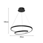 Φωτιστικό οροφής Rexon pakoworld led μέταλλο μαύρο Φ49x12εκ - Image 3
