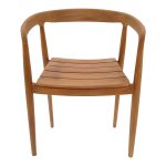 Πολυθρόνα Noody pakoworld teak ξύλο σε φυσική απόχρωση 58x54x75εκ - Image 4