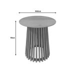 Τραπέζι μπαρ Kenda pakoworld mindi ξύλο σε φυσική απόχρωση Φ60x90εκ - Image 6