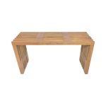 Παγκάκι Zen pakoworld teak ξύλο σε φυσική απόχρωση 90x30x48εκ - Image 2