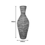 Διακοσμητικό βάζο Lerpon Inart banana rope σε φυσική απόχρωση Φ40x100εκ - Image 4